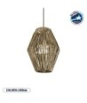 GLOBOSTAR® CASTILLO 205-0046 Boho Κρεμαστό Φωτιστικό Οροφής με Ντουί 1 x E27 AC 220-240V IP20 - Μπεζ - M26 x Π26 x Υ36cm